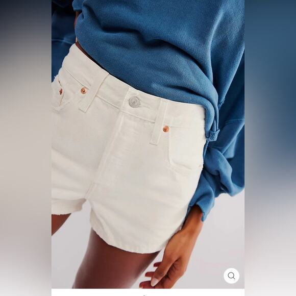 Levi's Pants - Levi’s 501 Disco Nights White Denim Shorts NWT Sz 33 High Rise